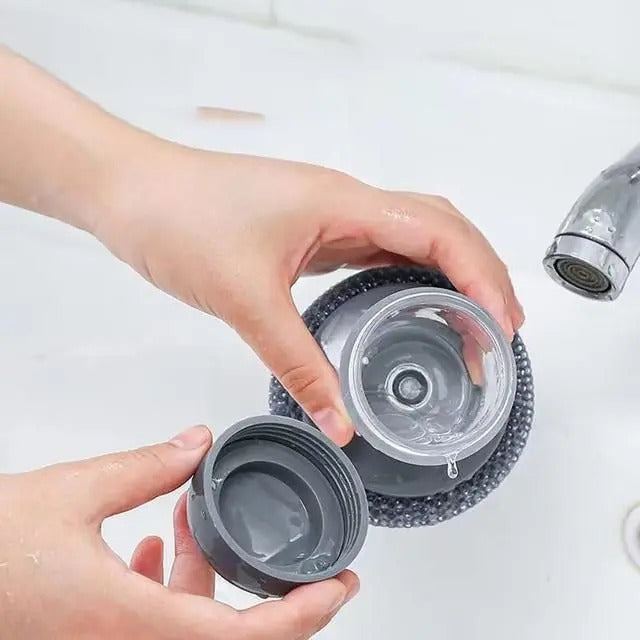 Escova de Limpeza com Dispenser de Detergente