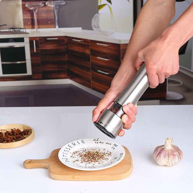 Moedor e triturador de Pimenta e Sal Manual em Aço Inox