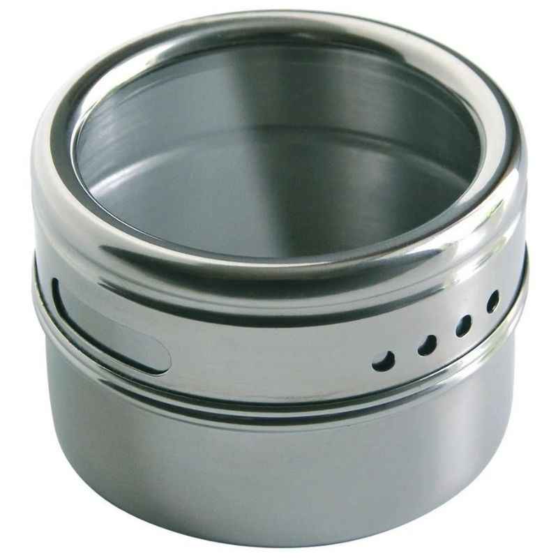 Porta Temperos e Condimentos em Inox - 12 Potes Magnéticos