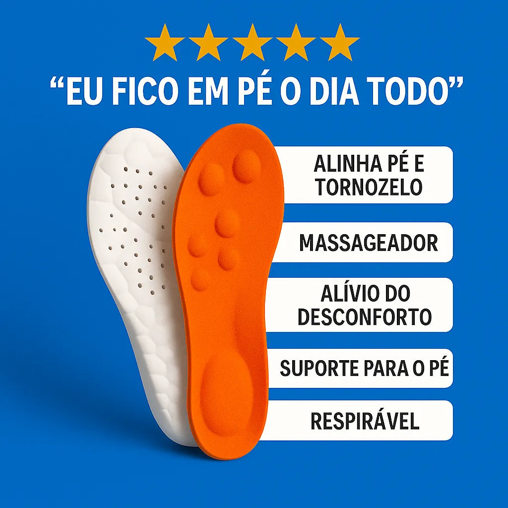 Palmilha Ortopédica Massageadora - ComforTec