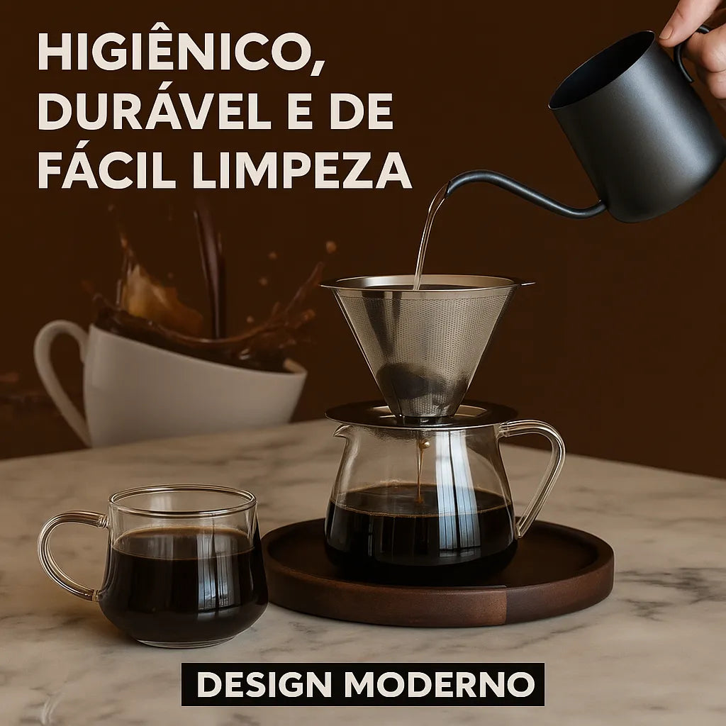 Coador com Filtro de Café Reutilizável - CoFilter
