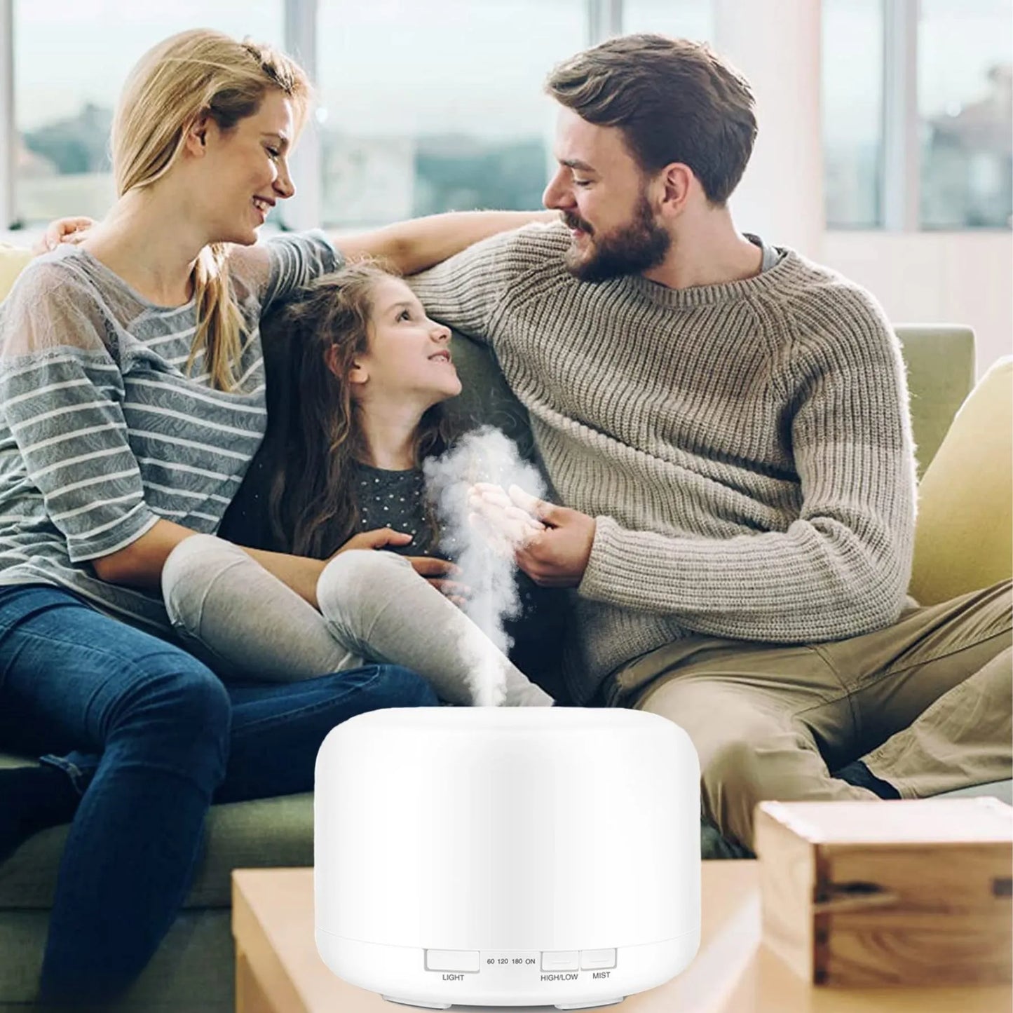 Umidificador e Difusor de Ar com Luminaria