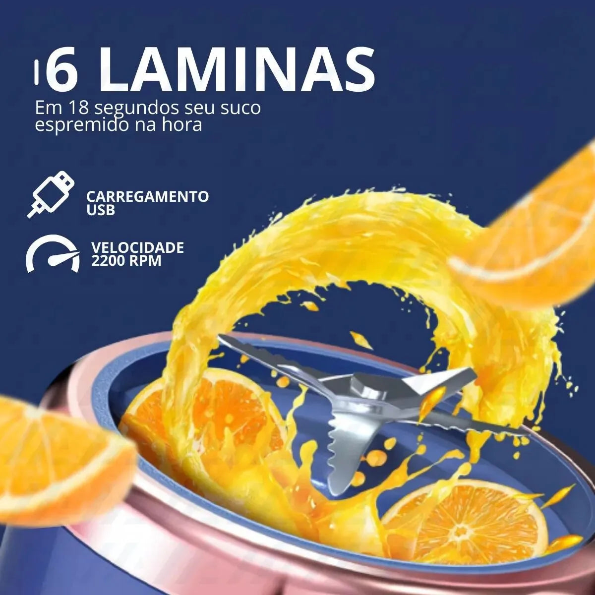 Liquidificador Portatil Mixer com Coqueteleira