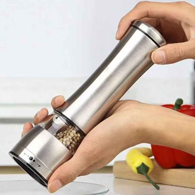 Moedor e triturador de Pimenta e Sal Manual em Aço Inox
