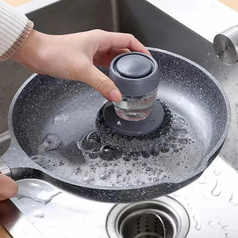 Escova de Limpeza com Dispenser de Detergente