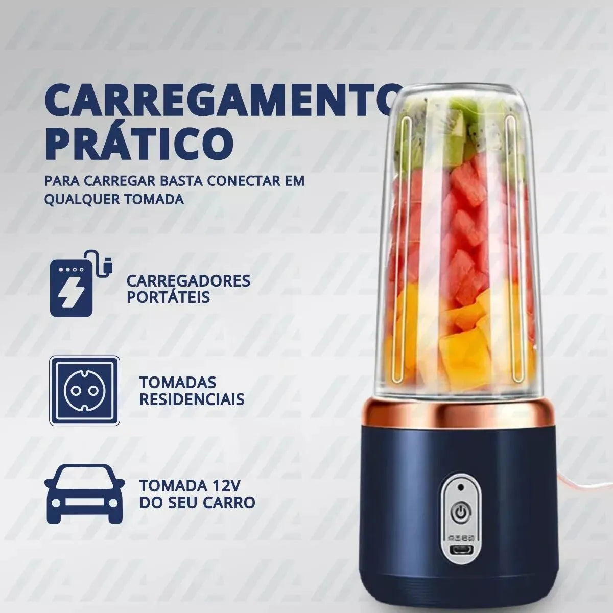 Liquidificador Portatil Mixer com Coqueteleira