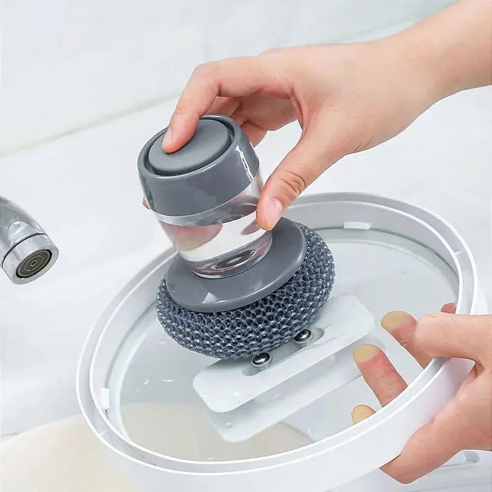 Escova de Limpeza com Dispenser de Detergente