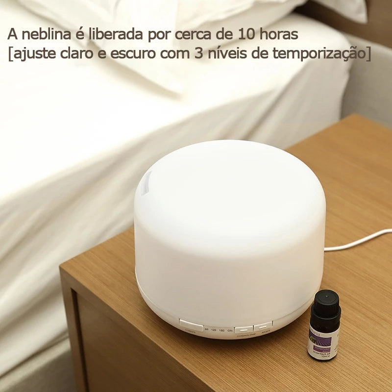 Umidificador e Difusor de Ar com Luminaria