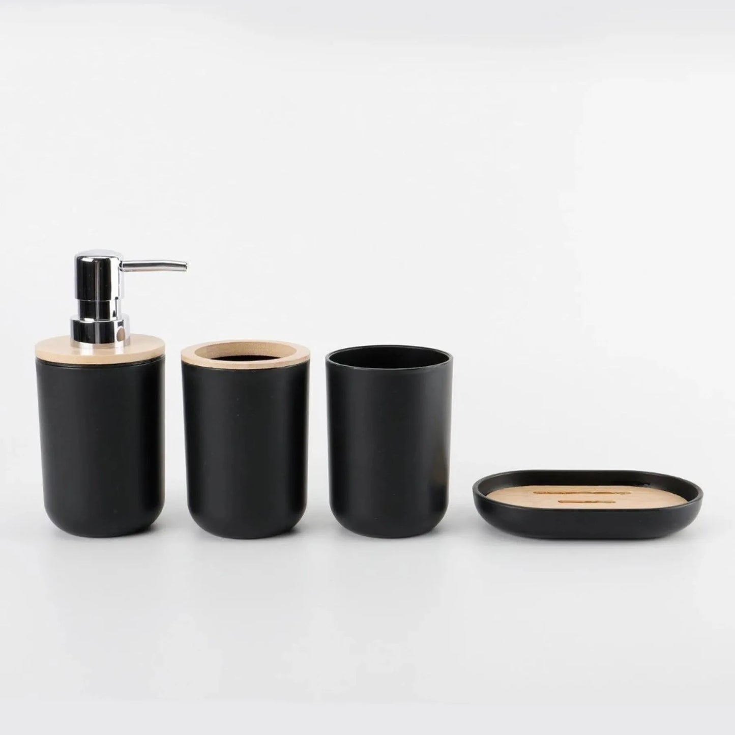 Dispenser Saboneteira e Copo de Banheiro - Kit Acessórios para Banheiro