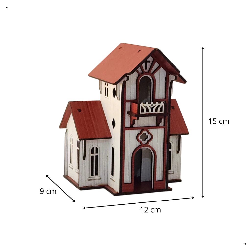 Vila de Natal Artesanal para Decoração Natalina