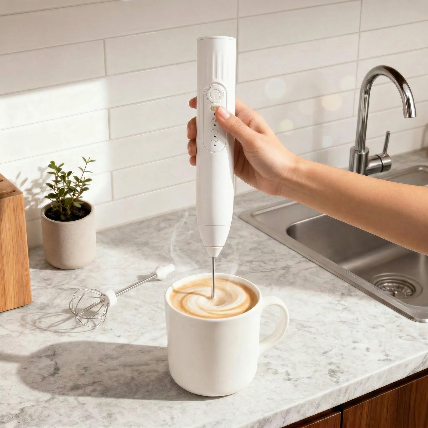 Batedor Misturador Mixer Elétrico para Bebidas