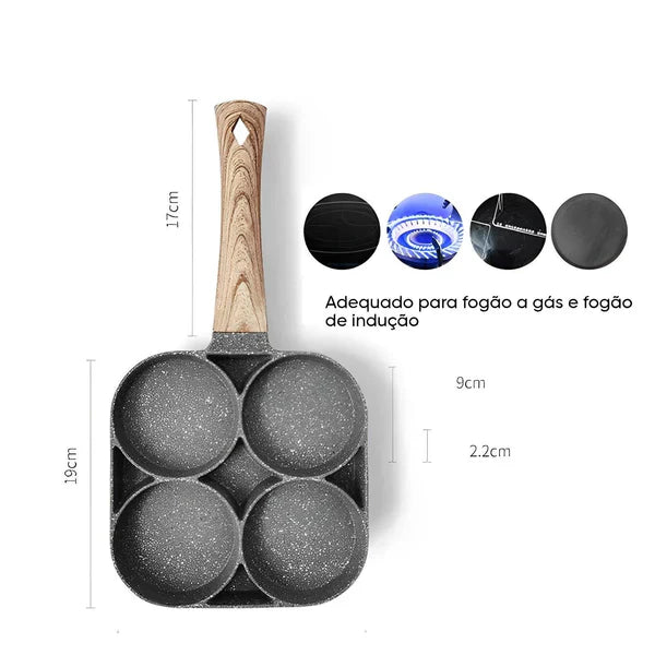 Frigideira Antiaderente de Cerâmica 4 em 1