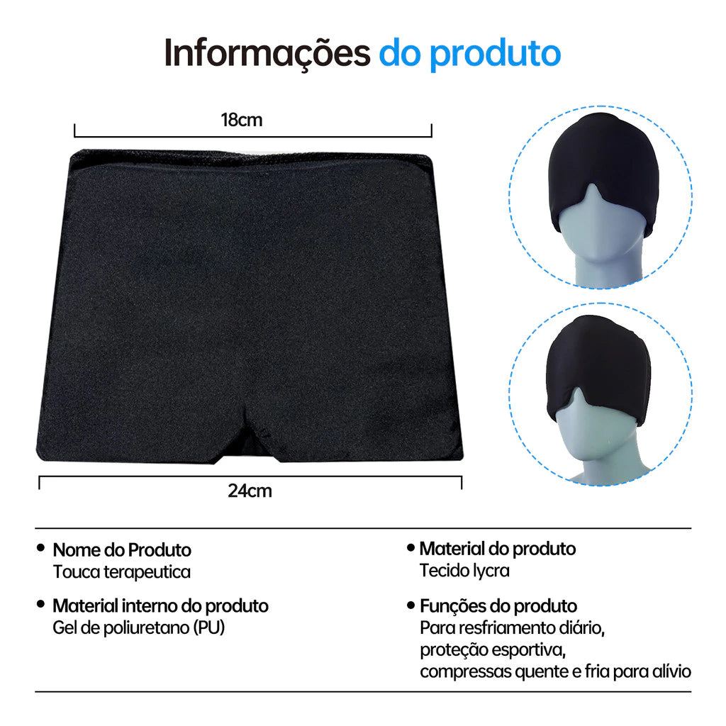 Touca de Terapia Térmica Gel Quente e Fria