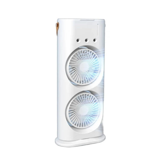 Ventilador e Climatizador Duplo Portátil com Umidificador