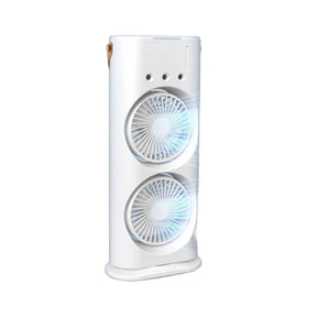 Ventilador e Climatizador Duplo Portátil com Umidificador