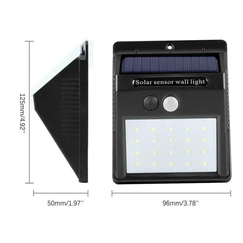 Refletor Solar Externo em Led com Sensor de Movimento