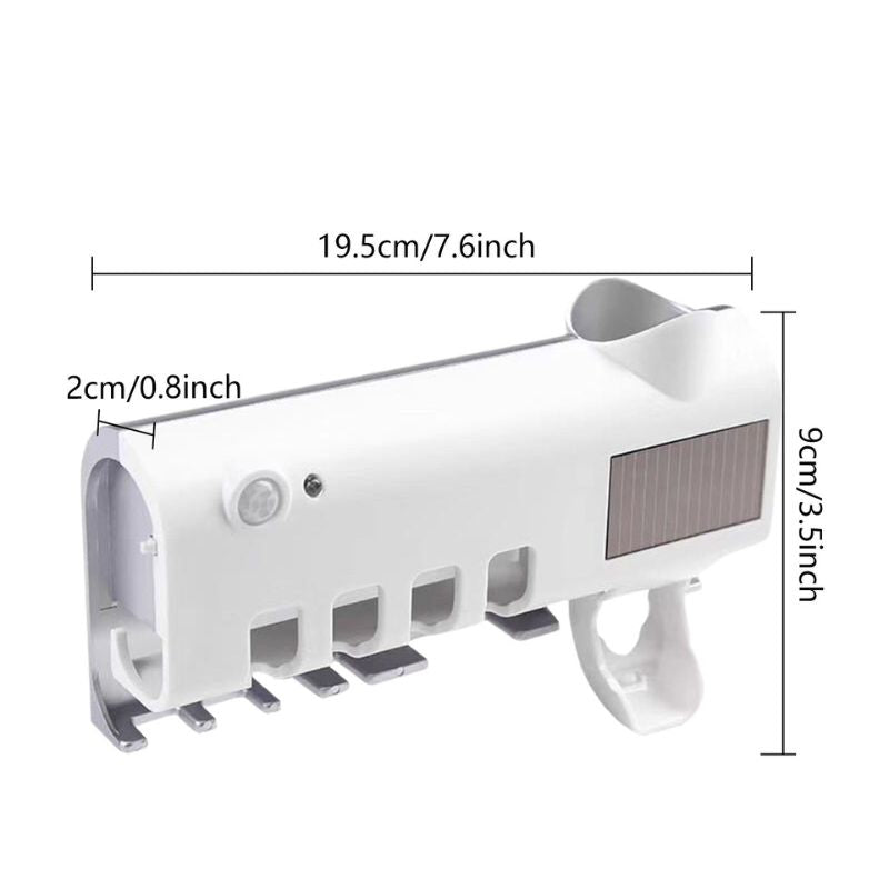  Suporte para Escova de Dente Esterilizador com Dispenser de Pasta