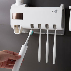  Suporte para Escova de Dente Esterilizador com Dispenser de Pasta