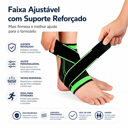 Tornozeleira Ortopédica Estabilizadora - Kit 2 Unidades