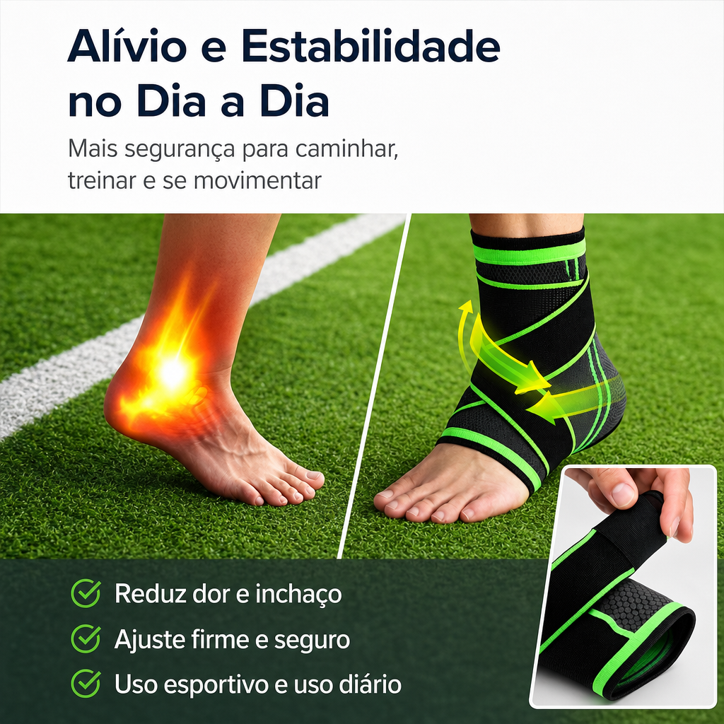 Tornozeleira Ortopédica Estabilizadora - Kit 2 Unidades