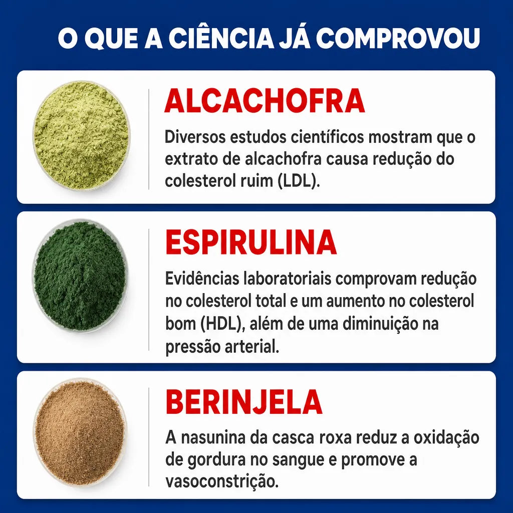 Extrato de Alcachofra, Berinjela e Espirulina - 120 Cápsulas