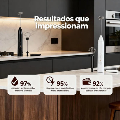 Batedor Misturador Mixer Elétrico para Bebidas