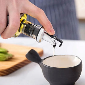 Galheteiro de Vidro com Aço Inox para Mesa