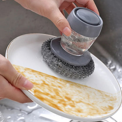 Escova de Limpeza com Dispenser de Detergente 