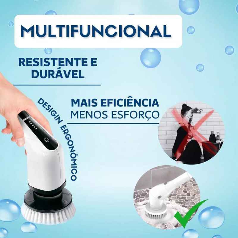 Escova Elétrica de Limpeza Multiuso - 7 em 1