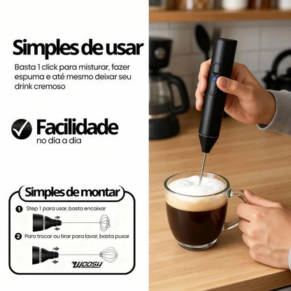 Batedor Misturador Mixer Elétrico para Bebidas