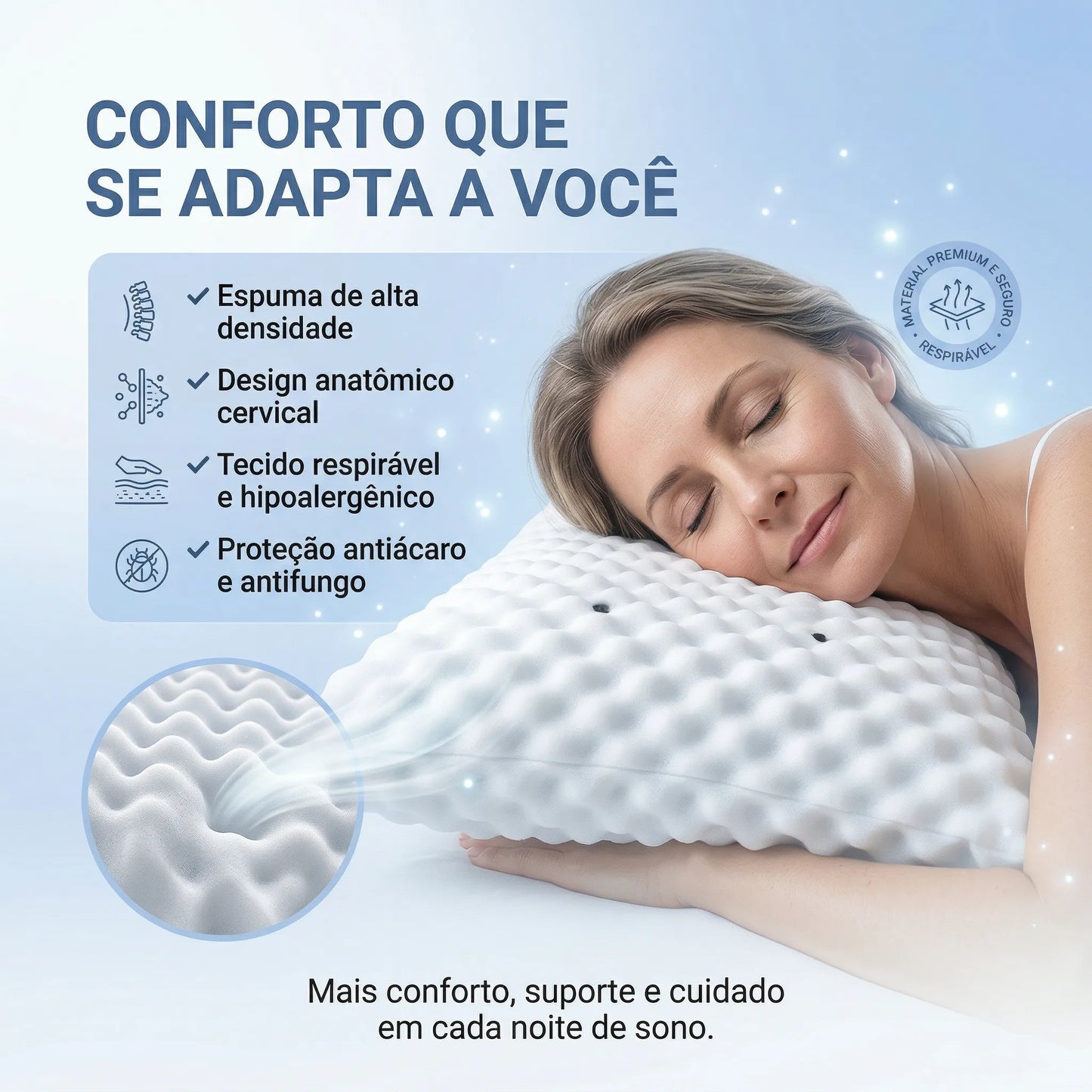 Travesseiro Terapêutico Magnético com Infravermelho
