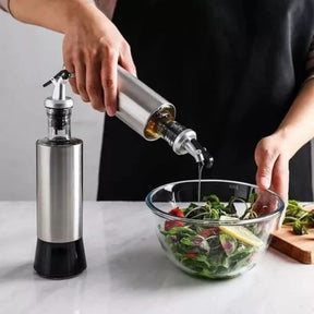 Galheteiro de Vidro com Aço Inox para Mesa