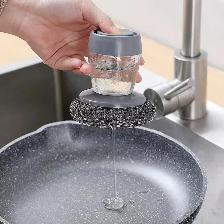 Escova de Limpeza com Dispenser de Detergente 