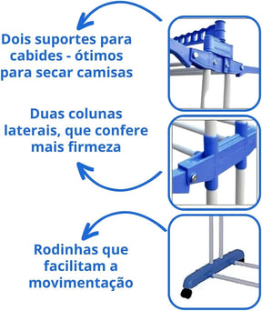 Varal de Chao Retratil para Roupa