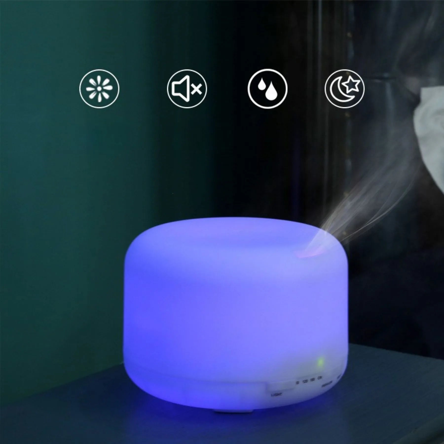 Umidificador e Difusor de Ar com Luminaria