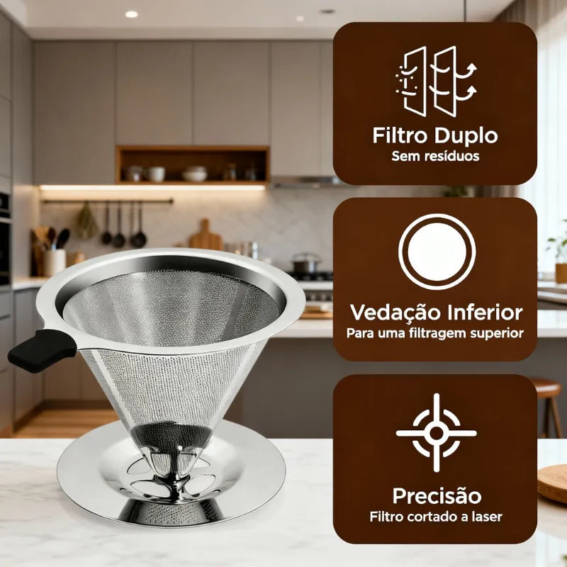 Coador com Filtro de Café Reutilizável - CoFilter