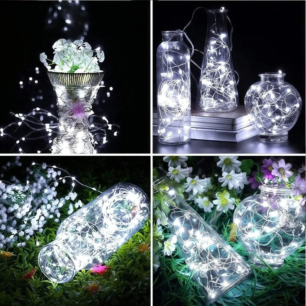 Fio de Fada em Corda com Energia Solar - Pisca Pisca