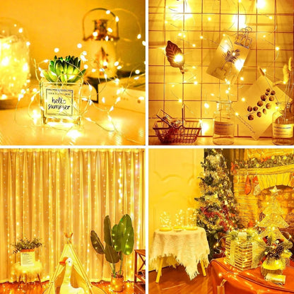 Fio de Fada em Corda com Energia Solar - Pisca Pisca