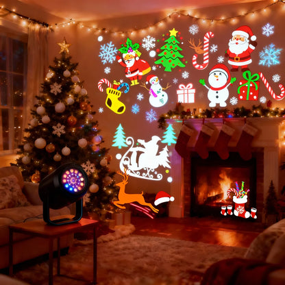 Projetor Natalino Led Desenhos - 16 Padrões
