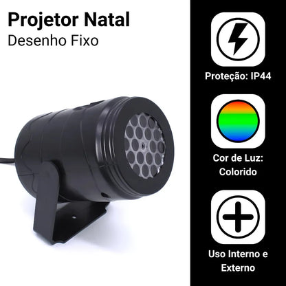 Projetor Natalino Led Desenhos - 16 Padrões
