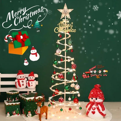 Árvore de Natal Espiral Led 1.8m com Enfeites