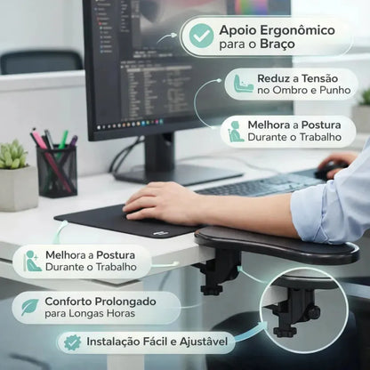 Suporte Ergonômico de Mesa para Braço e Punho
