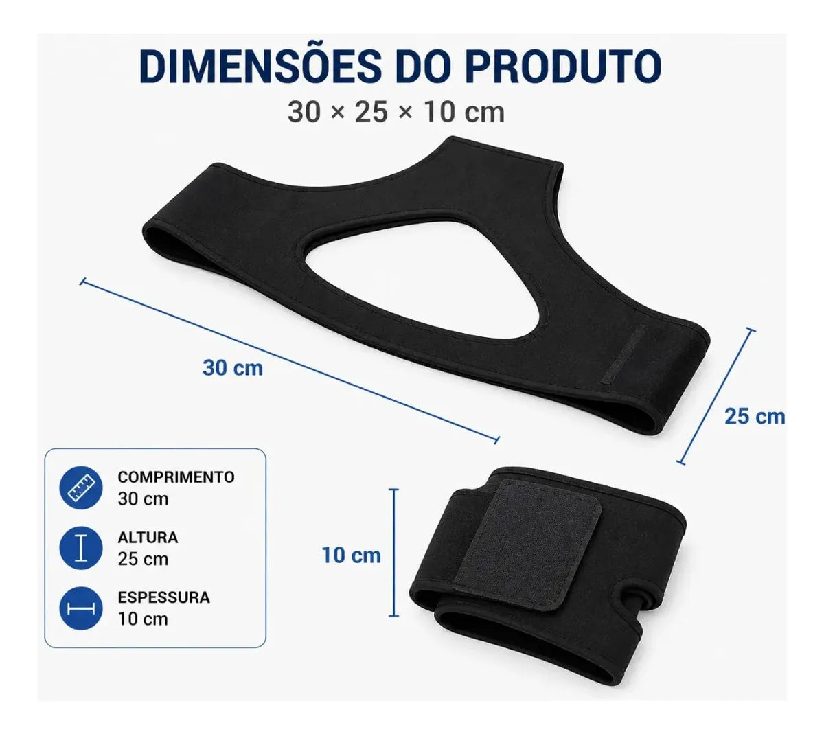Faixa de Cabeça Ajustável Anti Ronco e Apneia