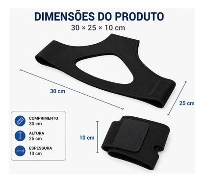 Faixa de Cabeça Ajustável Anti Ronco e Apneia