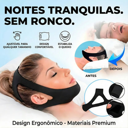 Faixa de Cabeça Ajustável Anti Ronco e Apneia