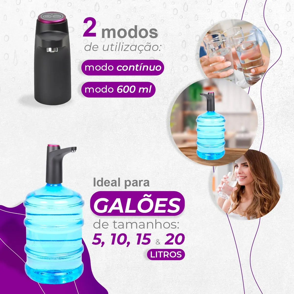 Bomba Elétrica para Galão de Água