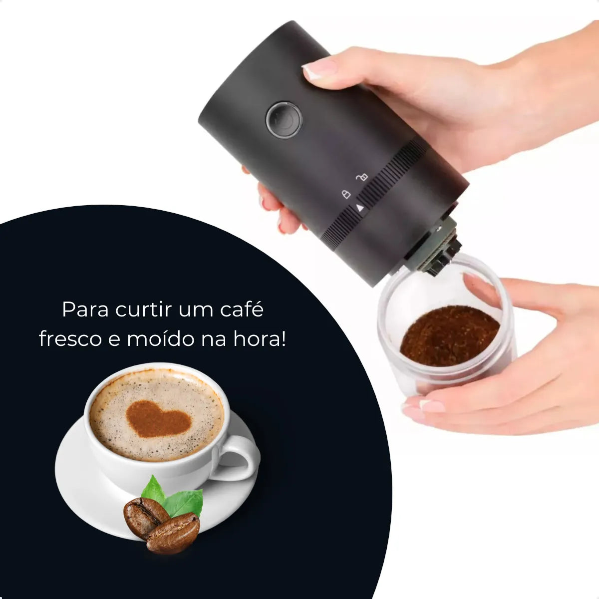Moedor de Café Elétrico Portátil