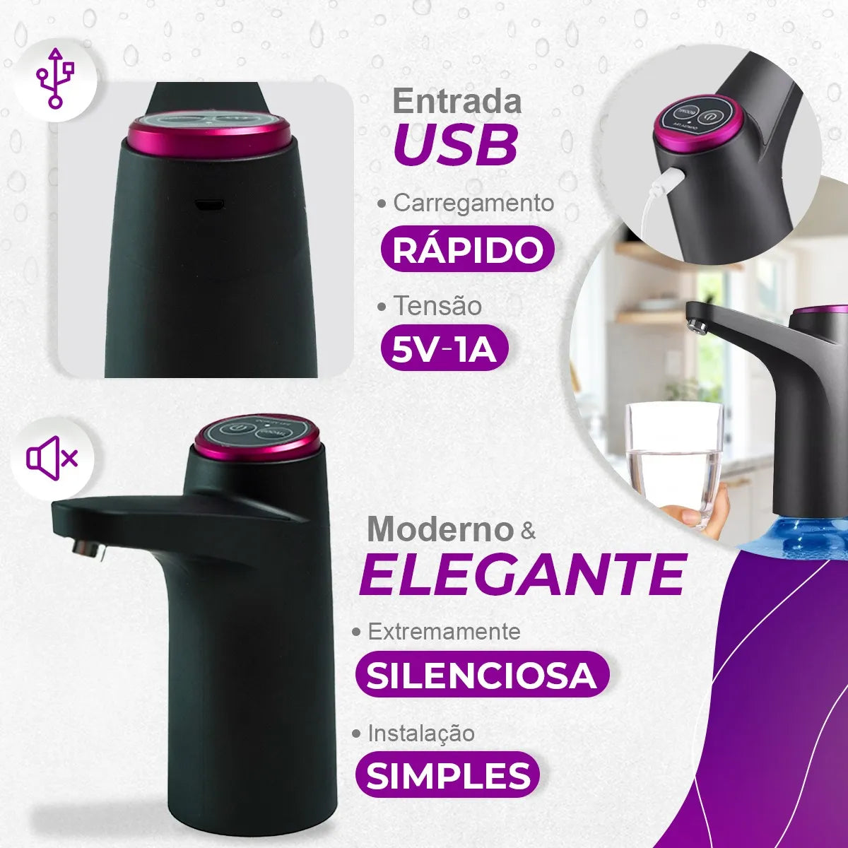 Bomba Elétrica para Galão de Água