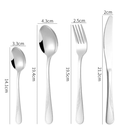 Jogo Talheres 24 Peças Inox Premium Com Maleta