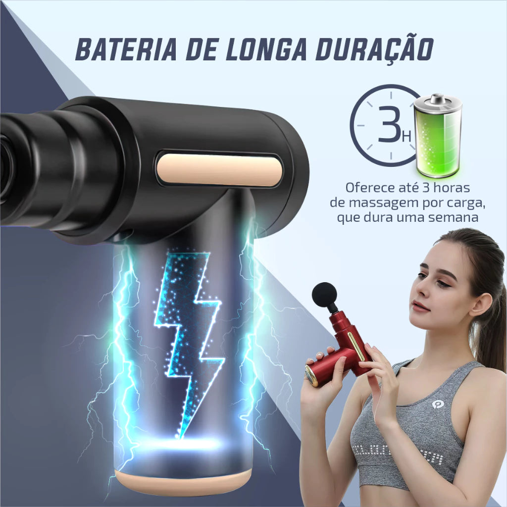 Pistola Massageadora Muscular de Alta Potência